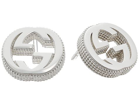 gucci earrings studs gold|gucci interlocking gg earrings.